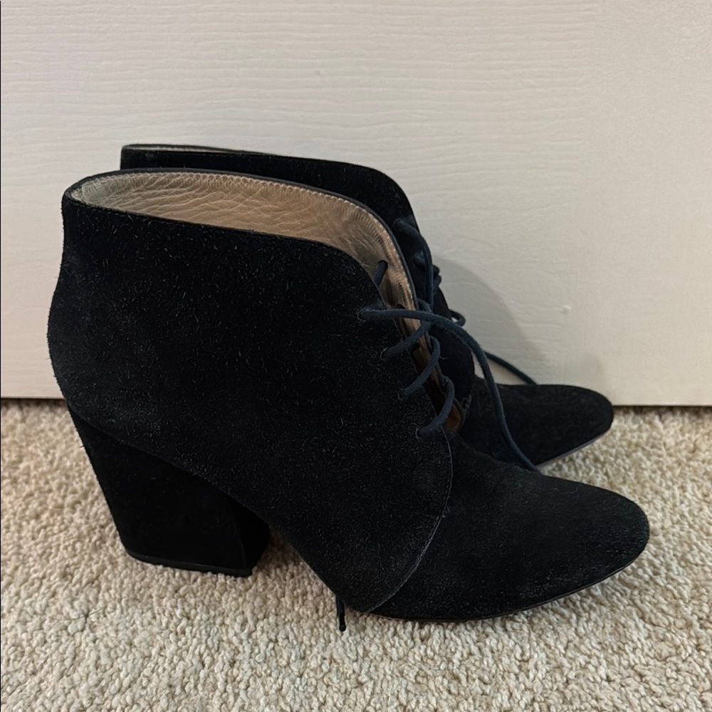 Kate Spade Black Heeled Boots Sleek Suede Design
